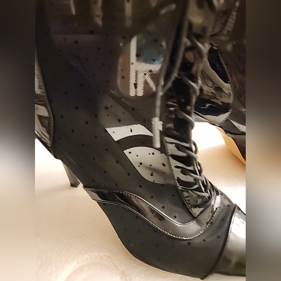 Pointed Toe Party Bootie High Heel Shoes Womens Zip Strappy Ankle Boots Size 9 - Picture 10 of 16